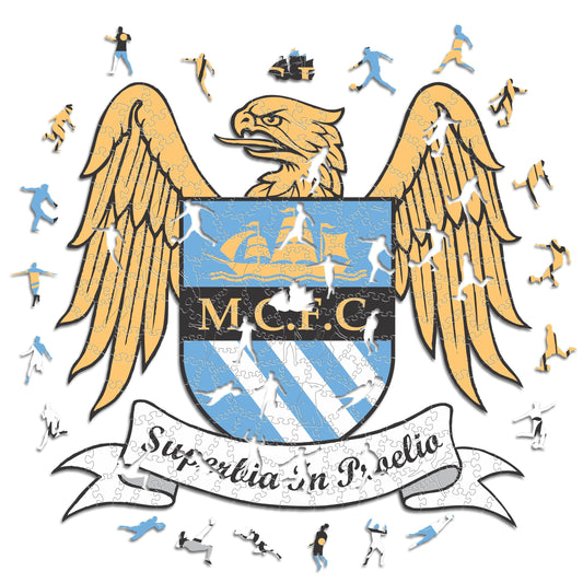 Retro Logo Manchester City FC® - Official Wooden Puzzle